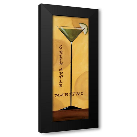 Apple Martini Black Modern Wood Framed Art Print by Sewell, Krista