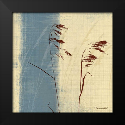 Dancing Grass I Black Modern Wood Framed Art Print by Venter, Tandi