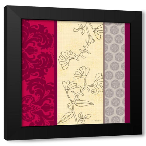 Think Pink I Black Modern Wood Framed Art Print with Double Matting by Venter, Tandi