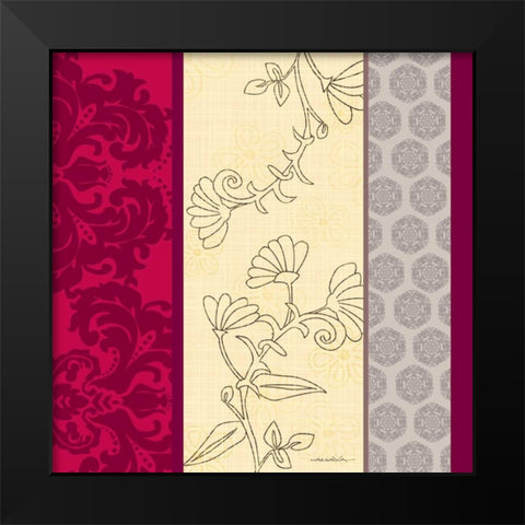 Think Pink I Black Modern Wood Framed Art Print by Venter, Tandi