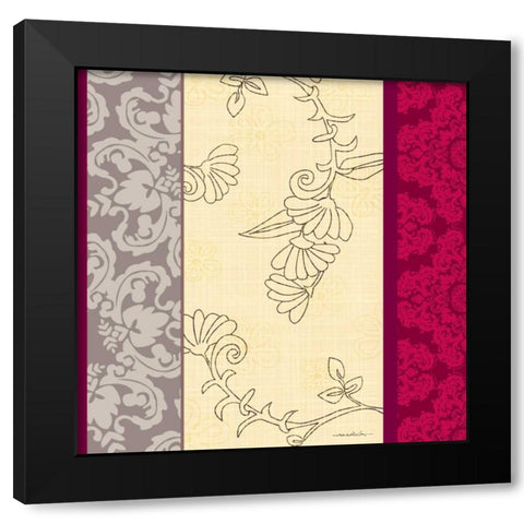 Think Pink II Black Modern Wood Framed Art Print with Double Matting by Venter, Tandi