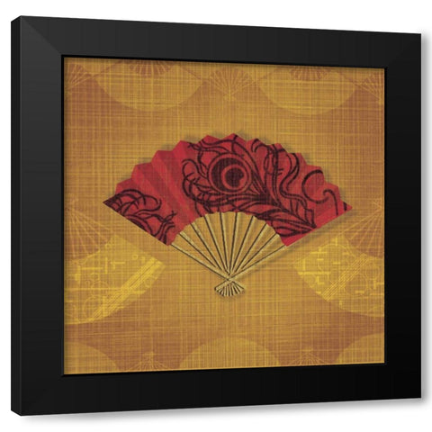 Abanico I Black Modern Wood Framed Art Print by Venter, Tandi