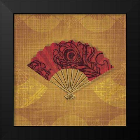 Abanico I Black Modern Wood Framed Art Print by Venter, Tandi