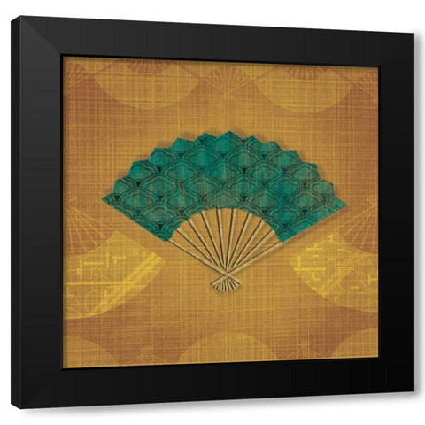 Abanico II Black Modern Wood Framed Art Print by Venter, Tandi