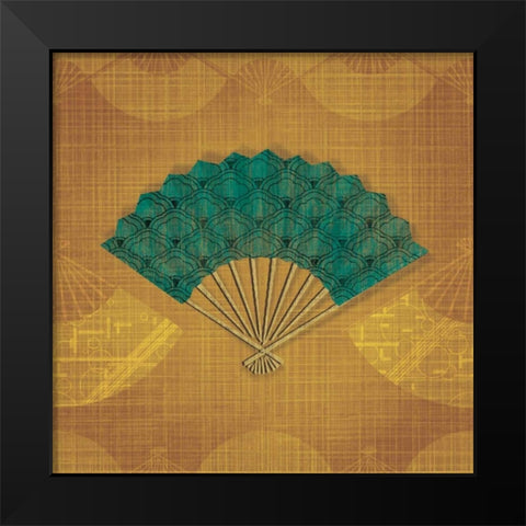 Abanico II Black Modern Wood Framed Art Print by Venter, Tandi