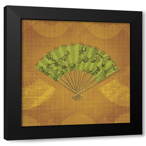 Abanico III Black Modern Wood Framed Art Print with Double Matting by Venter, Tandi