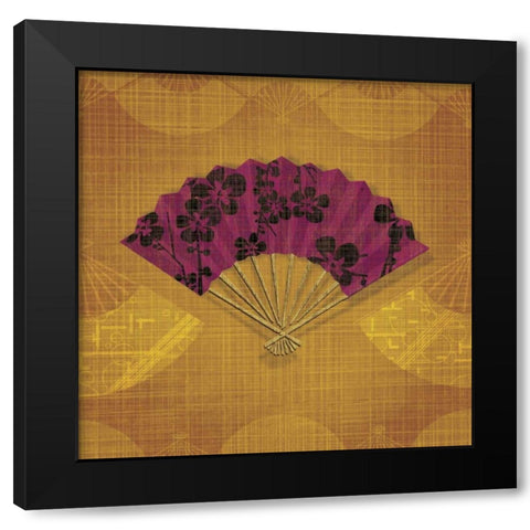 Abanico IV Black Modern Wood Framed Art Print with Double Matting by Venter, Tandi