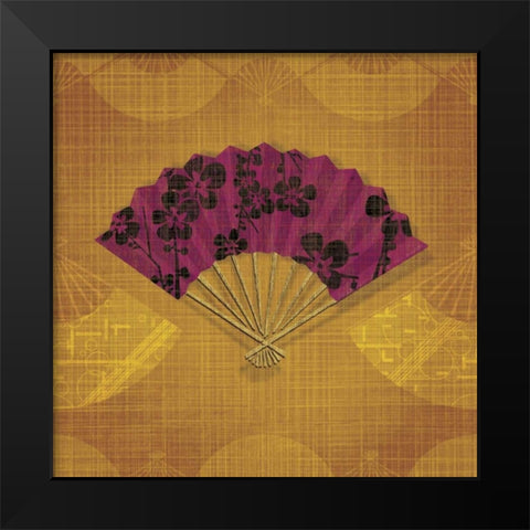 Abanico IV Black Modern Wood Framed Art Print by Venter, Tandi