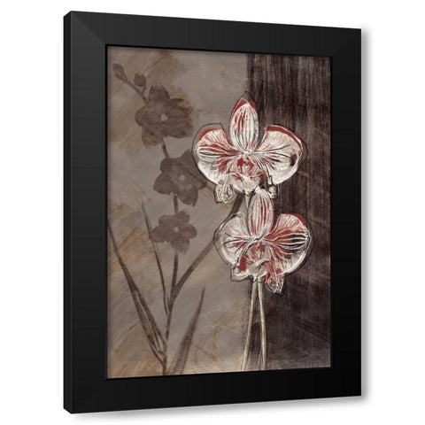 Orchid Sketch I Black Modern Wood Framed Art Print with Double Matting by Venter, Tandi