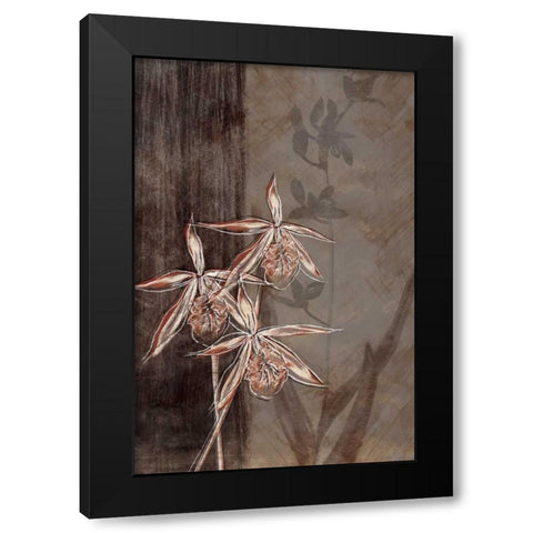 Orchid Sketch II Black Modern Wood Framed Art Print with Double Matting by Venter, Tandi