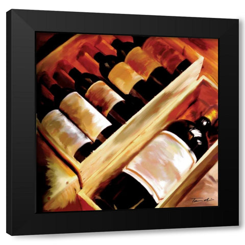 The Wine Collection I Black Modern Wood Framed Art Print with Double Matting by Venter, Tandi