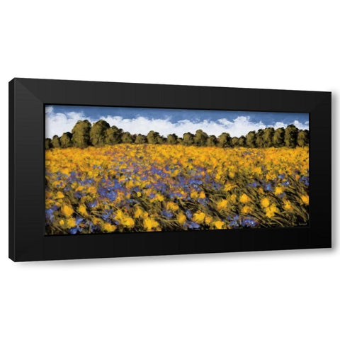 Fields of Gold Black Modern Wood Framed Art Print with Double Matting by Leidenfrost, Wayne