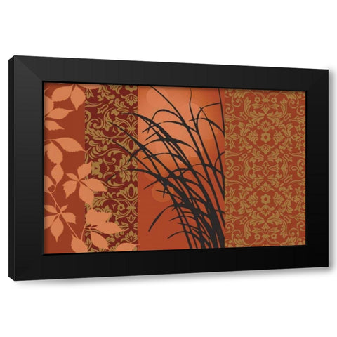 Decorative Autumn Black Modern Wood Framed Art Print by Aparicio, Edward