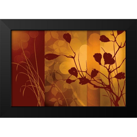 Scarlet Silhouette Black Modern Wood Framed Art Print by Aparicio, Edward