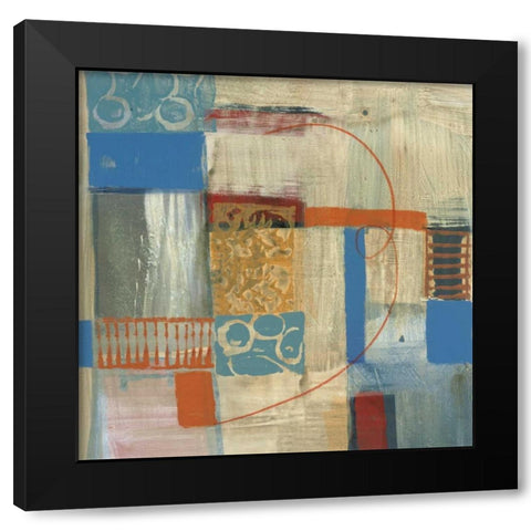 Blue Radiance I Black Modern Wood Framed Art Print with Double Matting by Bernsen, Leslie