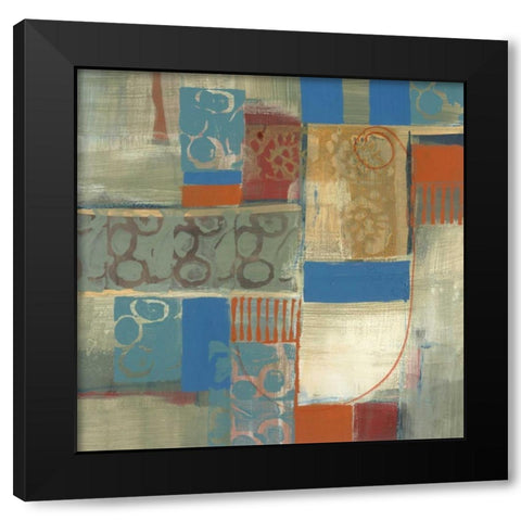 Blue Radiance II Black Modern Wood Framed Art Print with Double Matting by Bernsen, Leslie