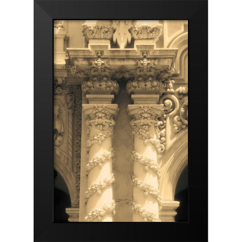 Column II Black Modern Wood Framed Art Print by Gilboa, Marina Drasnin