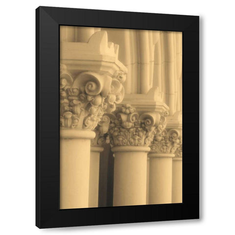 Column III Black Modern Wood Framed Art Print by Gilboa, Marina Drasnin