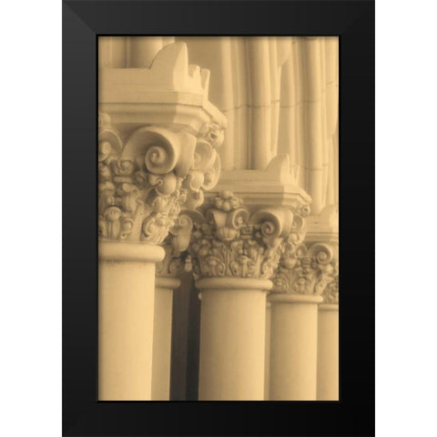 Column III Black Modern Wood Framed Art Print by Gilboa, Marina Drasnin