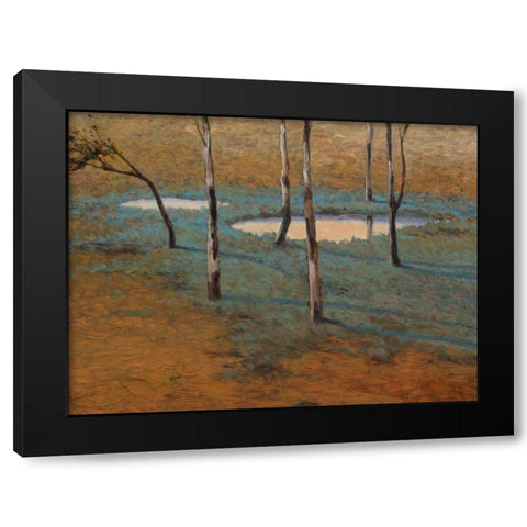 Marais Black Modern Wood Framed Art Print with Double Matting by Lovelace, Kent