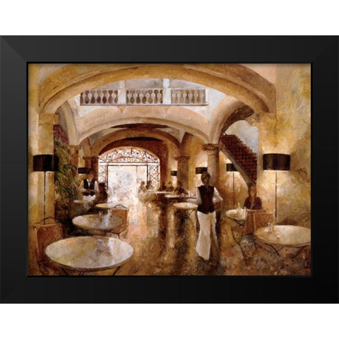 Patio Cappucino Black Modern Wood Framed Art Print by Martin, Noemi