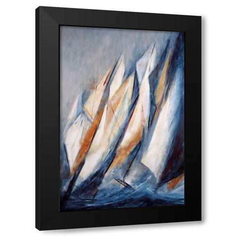 Alta Mar Black Modern Wood Framed Art Print by Torres, Maria Antonia
