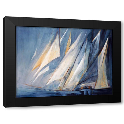 Against the Wind Black Modern Wood Framed Art Print with Double Matting by Torres, Maria Antonia