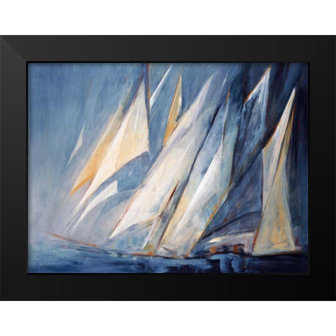 Against the Wind Black Modern Wood Framed Art Print by Torres, Maria Antonia