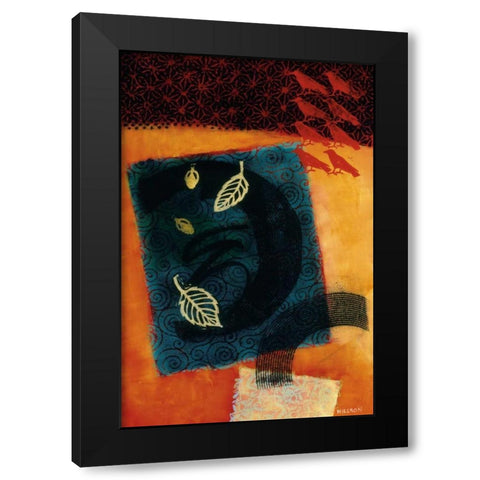 The Crows Debate Black Modern Wood Framed Art Print with Double Matting by Willson, Valerie
