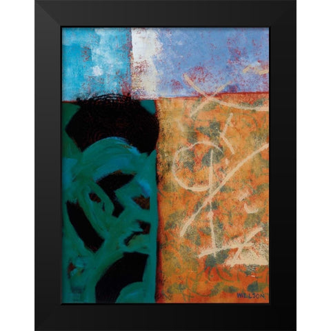 Waters Edge Black Modern Wood Framed Art Print by Willson, Valerie