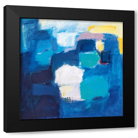 Night Music Black Modern Wood Framed Art Print by Noel, Noella