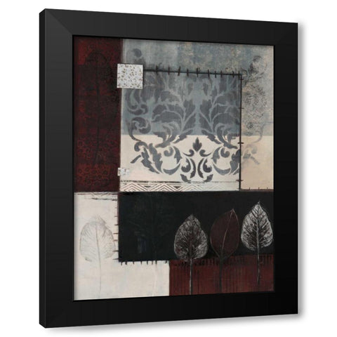 Silver Damask I Black Modern Wood Framed Art Print by Tunick, Connie