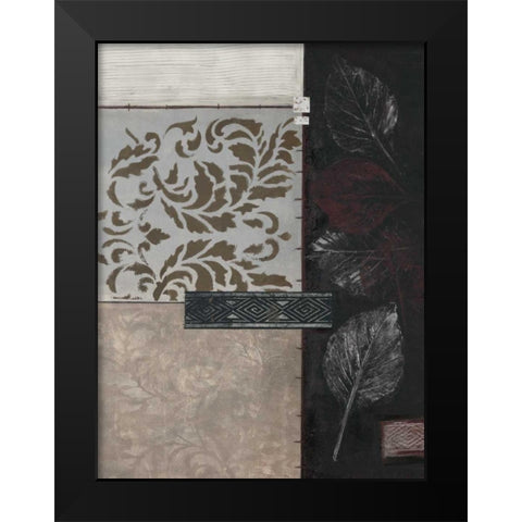 Silver Damask II Black Modern Wood Framed Art Print by Tunick, Connie