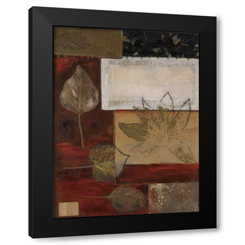 Burlap and Gold I Black Modern Wood Framed Art Print by Tunick, Connie