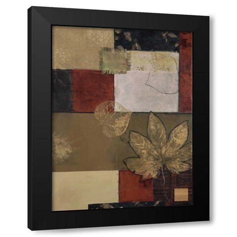 Burlap and Gold II Black Modern Wood Framed Art Print with Double Matting by Tunick, Connie