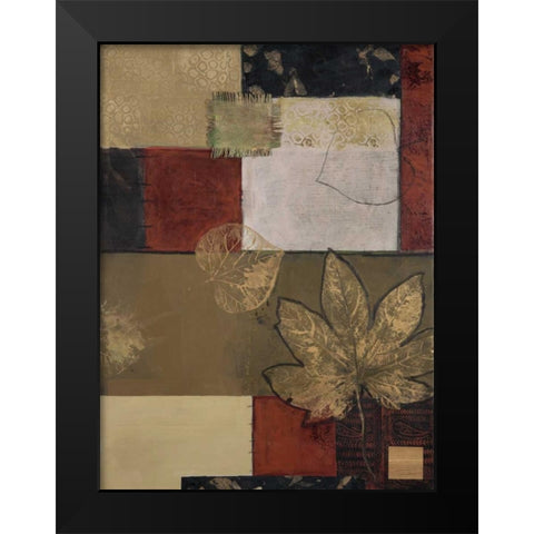 Burlap and Gold II Black Modern Wood Framed Art Print by Tunick, Connie
