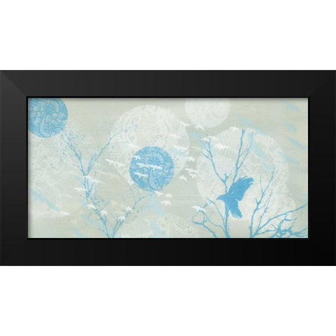 Flutterby III Black Modern Wood Framed Art Print by Wood, Arleigh
