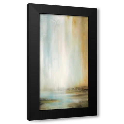 Golden Falls Black Modern Wood Framed Art Print by Arnott, Linzy