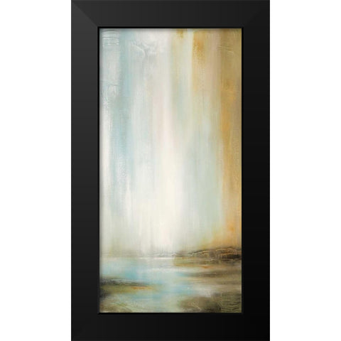 Golden Falls Black Modern Wood Framed Art Print by Arnott, Linzy