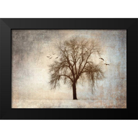 Treehouse Black Modern Wood Framed Art Print by Szilagyi, Ily