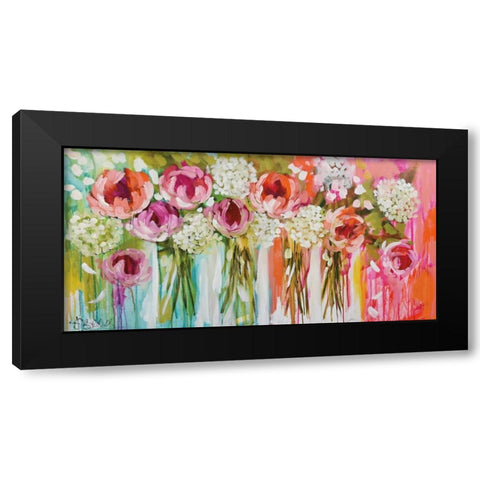 Tangerine Tango Black Modern Wood Framed Art Print by Brooks, Amanda J.