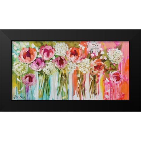 Tangerine Tango Black Modern Wood Framed Art Print by Brooks, Amanda J.