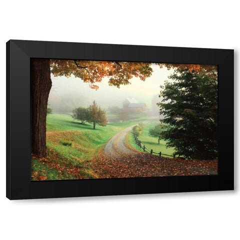 Sleepy Hollow Farm Black Modern Wood Framed Art Print with Double Matting by Cahill, Michael