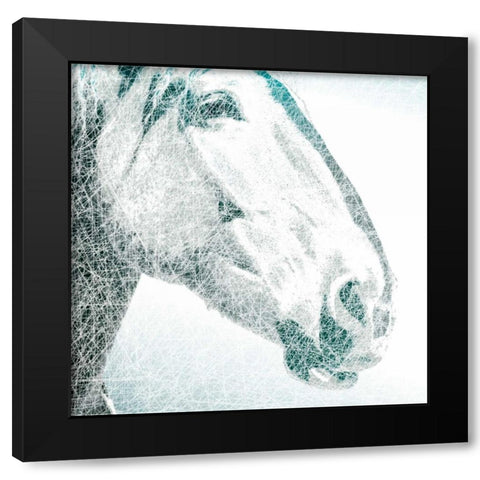 Equus Black Modern Wood Framed Art Print by Pelkey, Marvin