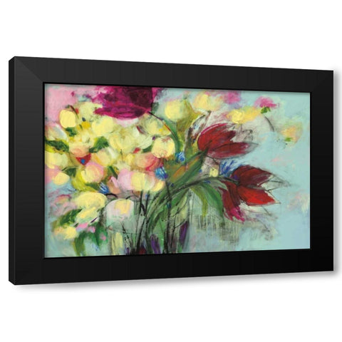 Wendyand#8217;s Bouquet Black Modern Wood Framed Art Print with Double Matting by Eider, Georgia