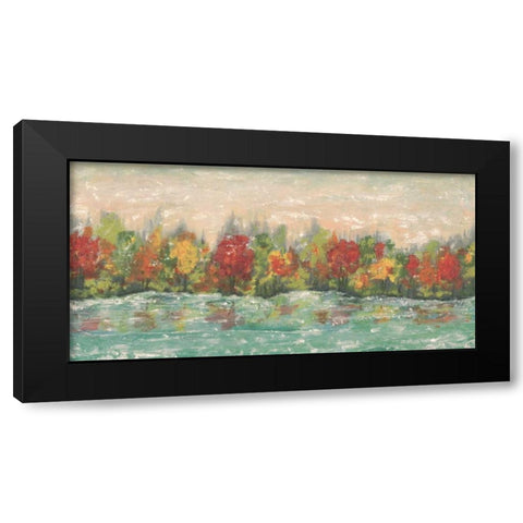 Impressions Black Modern Wood Framed Art Print with Double Matting by Fontaine, Stephane