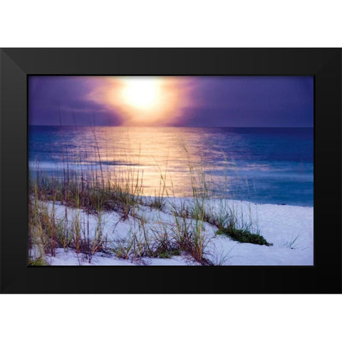 Pensacola Moonrise Black Modern Wood Framed Art Print by Jones, Mike