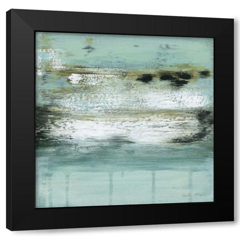 Oceans Fizz Black Modern Wood Framed Art Print with Double Matting by McAlpine, Heather