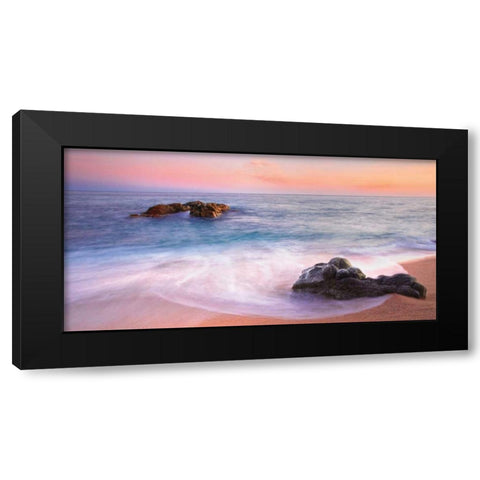 Magic Black Modern Wood Framed Art Print with Double Matting by Mora, Sergi