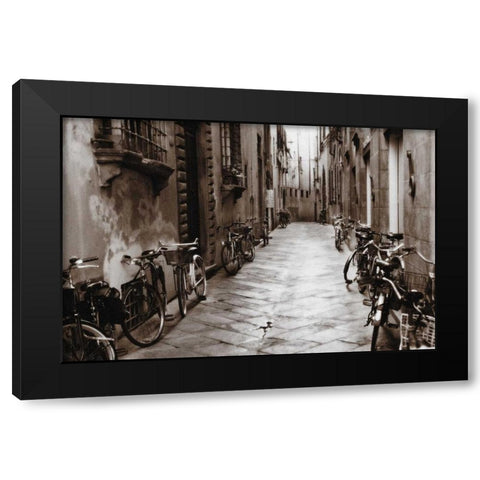 Lucca Bikes Black Modern Wood Framed Art Print by Pahl, Janel